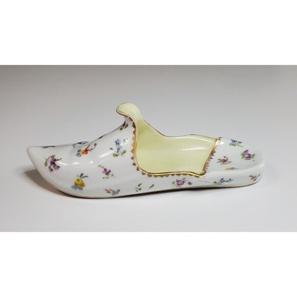 Richard Klemm Rk Dresden Porcelain Shoe Circa 1880 Approximately 6 1/2" Length - Picture 4 of 12